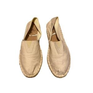 Amanda Blu‎ Espadrilles Women's Beige Striped Shoes Size 7